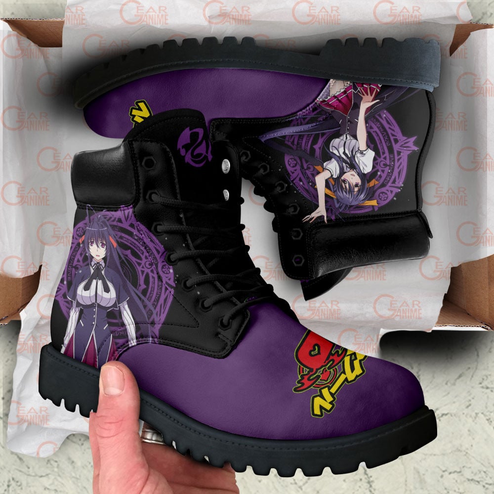 High School DxD Akeno Himejima Boots Anime Custom Shoes