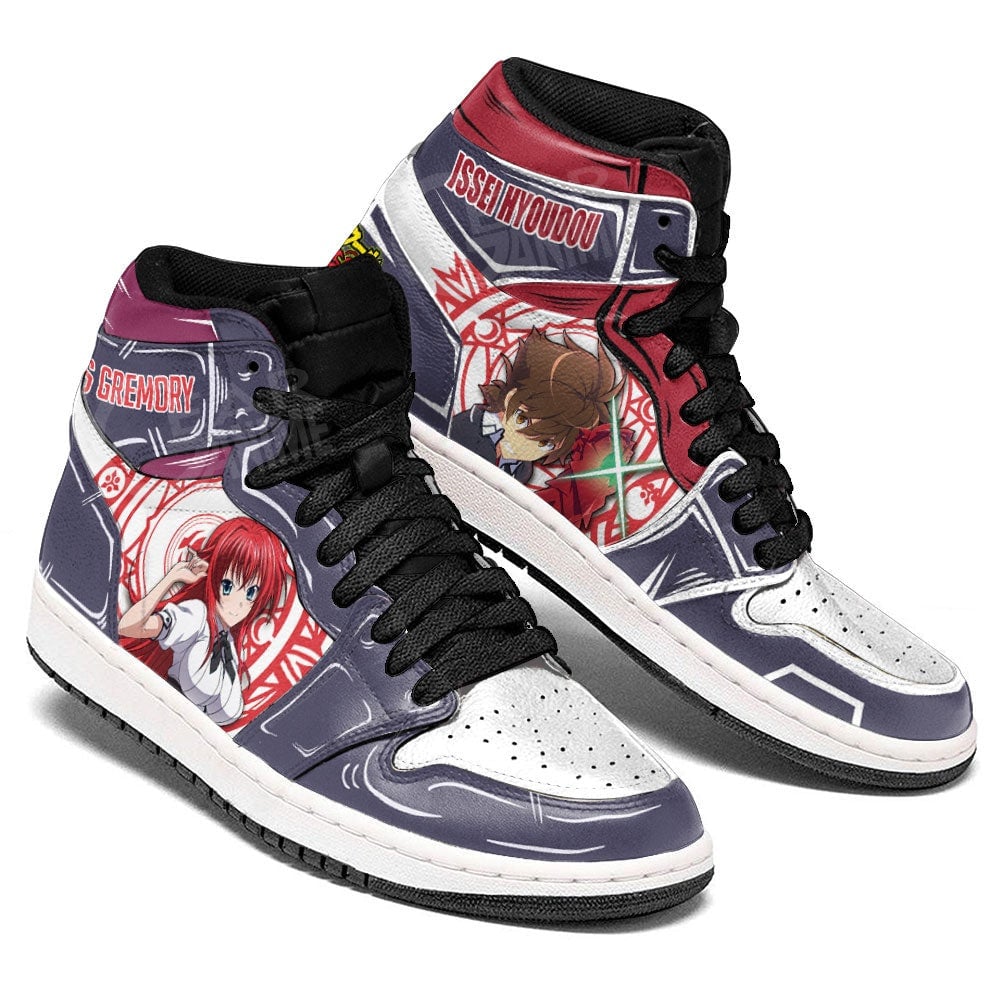 High School DxD Issei Hyoudou and Rias Gremory JD1s Sneakers Anime Shoes, Air Jordan Hightop