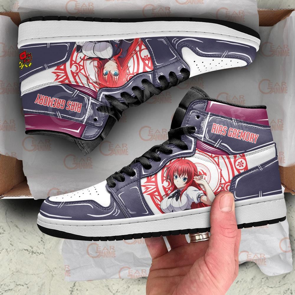 High School DxD Rias Gremory JD1s Sneakers Anime Shoes, Air Jordan Hightop