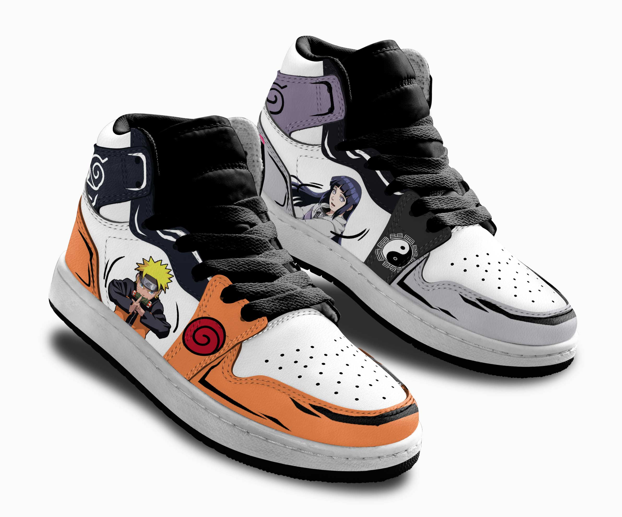 Hinata Hyuga and NRT Uzumaki Kids Sneakers Custom Anime NRT Shoes For Kids
