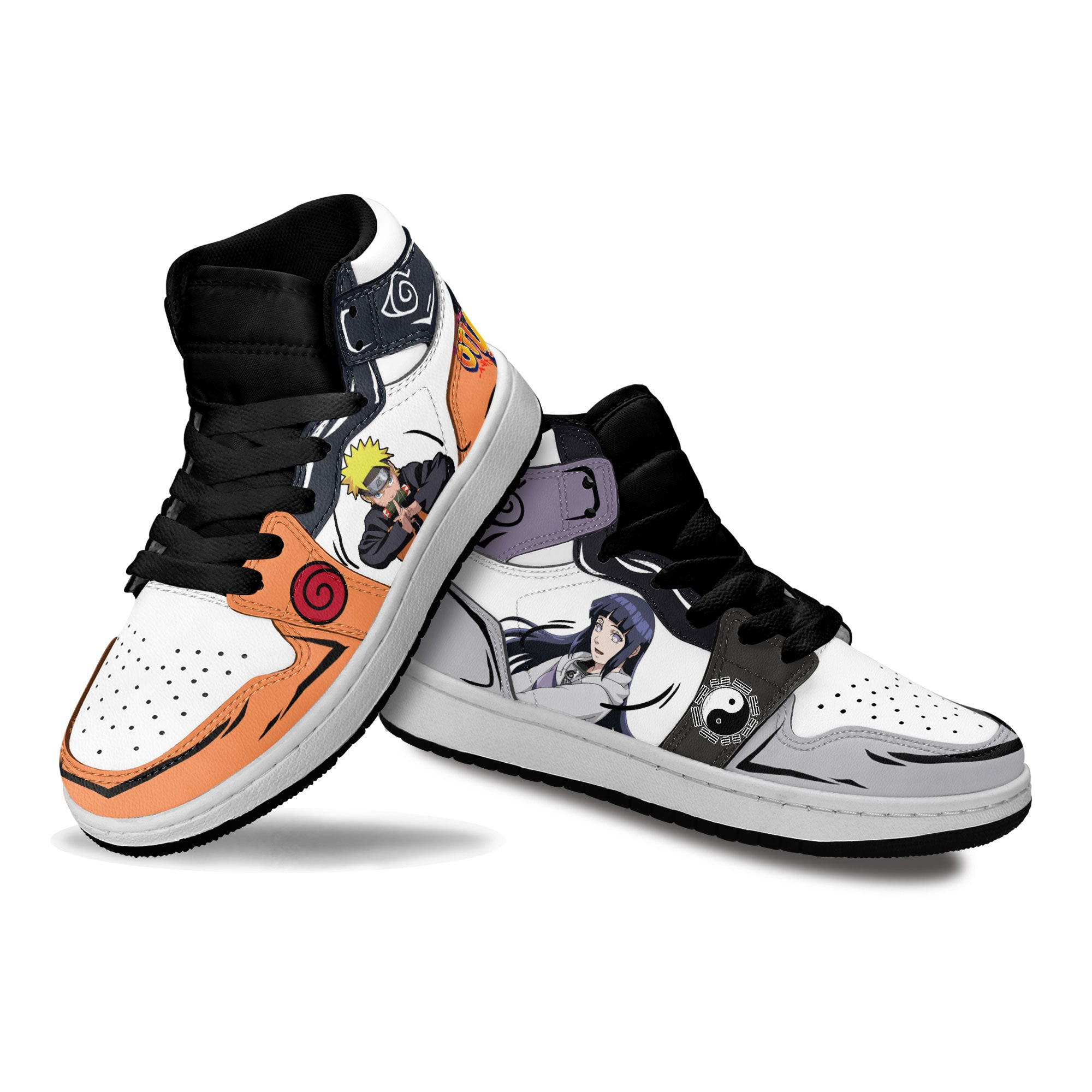Hinata Hyuga and NRT Uzumaki Kids Sneakers Custom Anime NRT Shoes For Kids