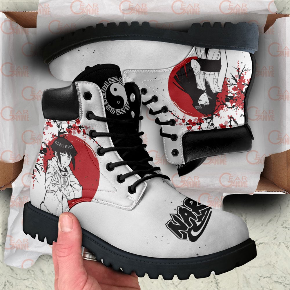 Hinata Hyuga Boots Anime Custom Shoes Japan Style