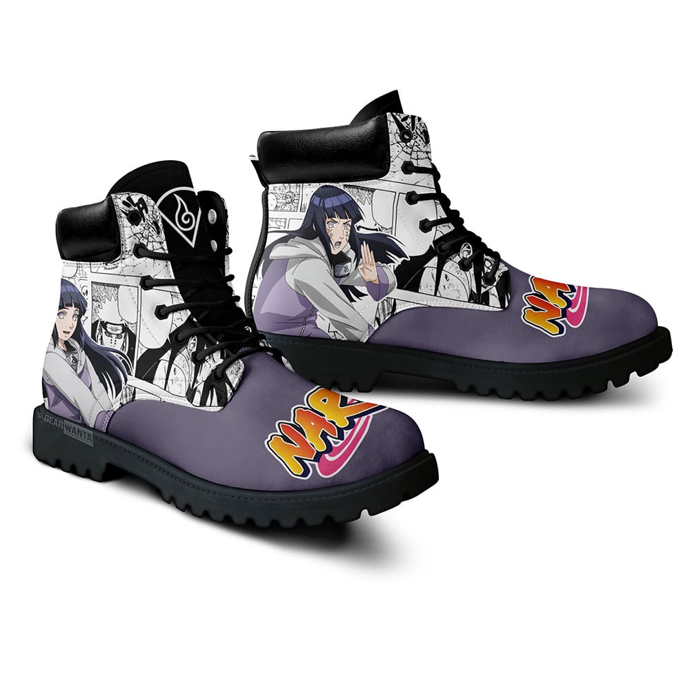 Hinata Hyuga Boots Custom Anime Shoes Mix Manga Style