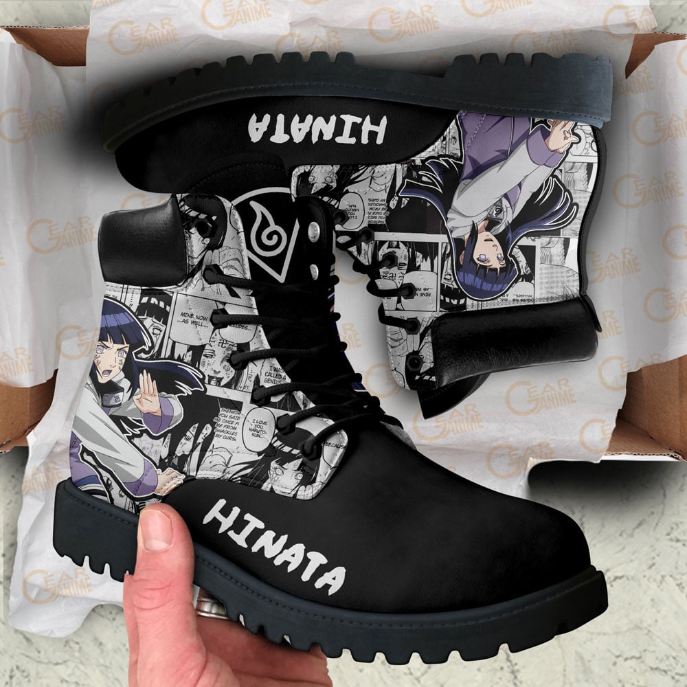 Hinata Hyuga Boots Manga Anime Custom Shoes