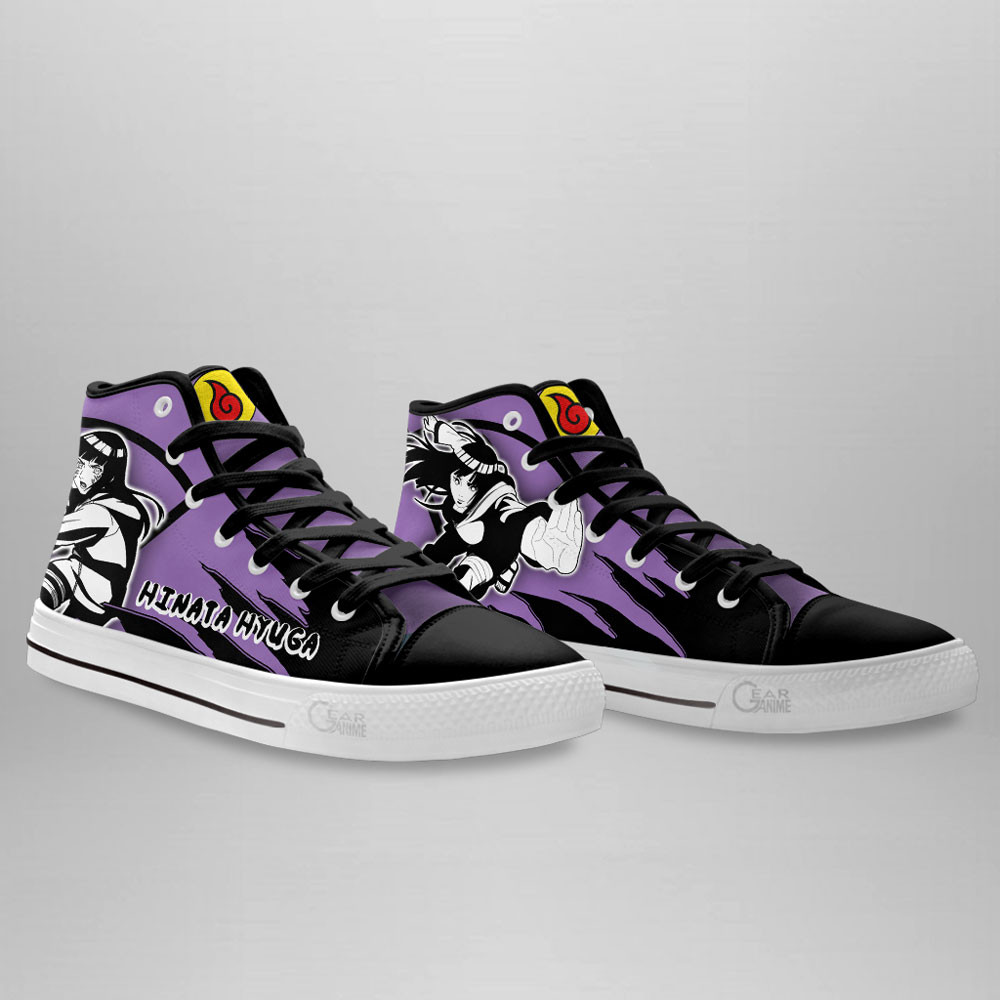 Hinata Hyuga High Top Shoes Anime Sneakers Manga Style