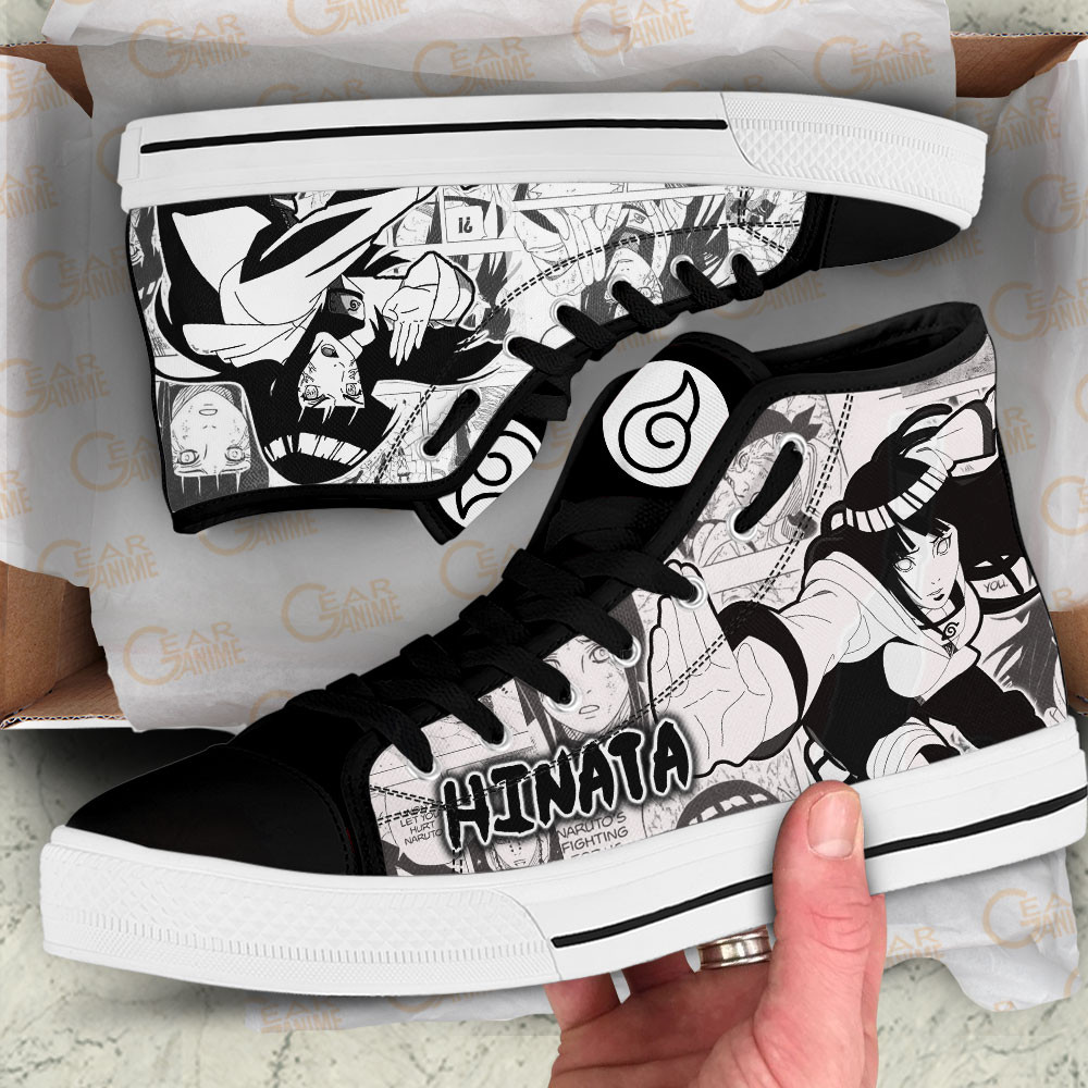 Hinata Hyuga High Top Shoes Custom Manga Anime Sneakers
