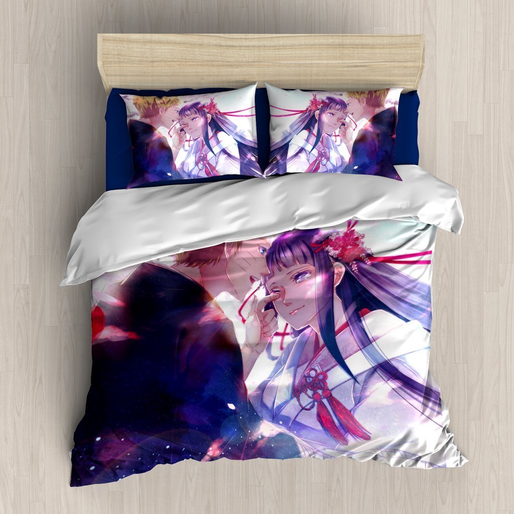 Hinata Hyuga Naruto 3S 3D Customized Duvet Cover Bedding Set