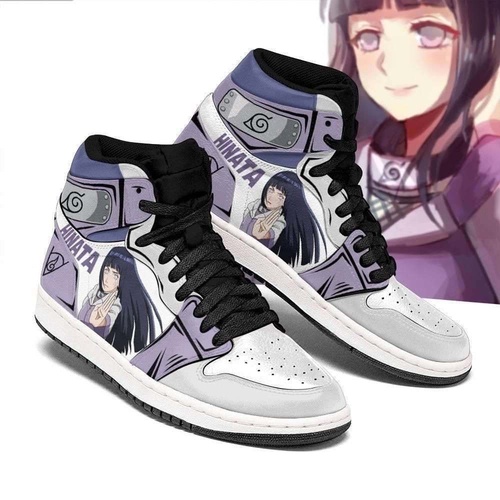 Hinata Hyuga Naruto Anime 1 High Top Air Jordan Sneaker, Air Jordan Hightop