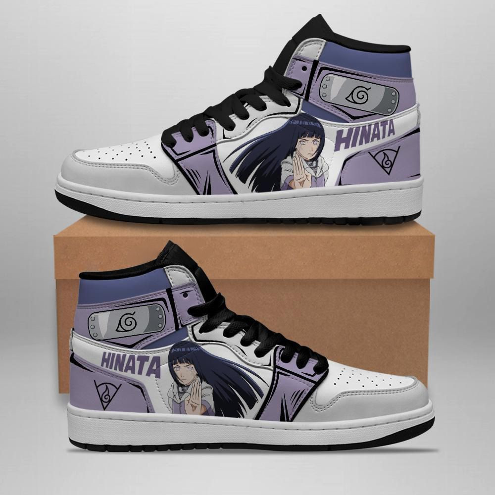 Hinata Hyuga Naruto Anime 1 High Top Air Jordan Sneaker, Air Jordan Hightop