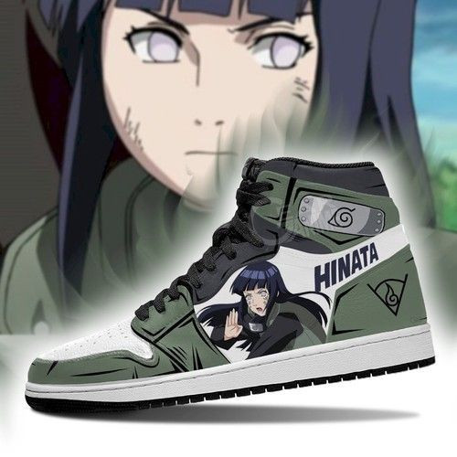 Hinata Hyuga Naruto Anime 2 High Top Air Jordan Sneaker, Air Jordan Hightop