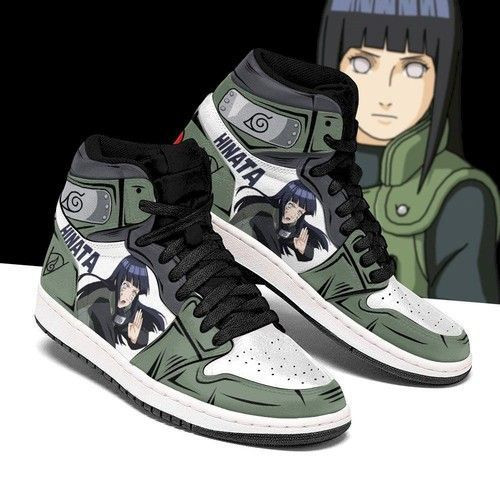 Hinata Hyuga Naruto Anime 2 High Top Air Jordan Sneaker, Air Jordan Hightop