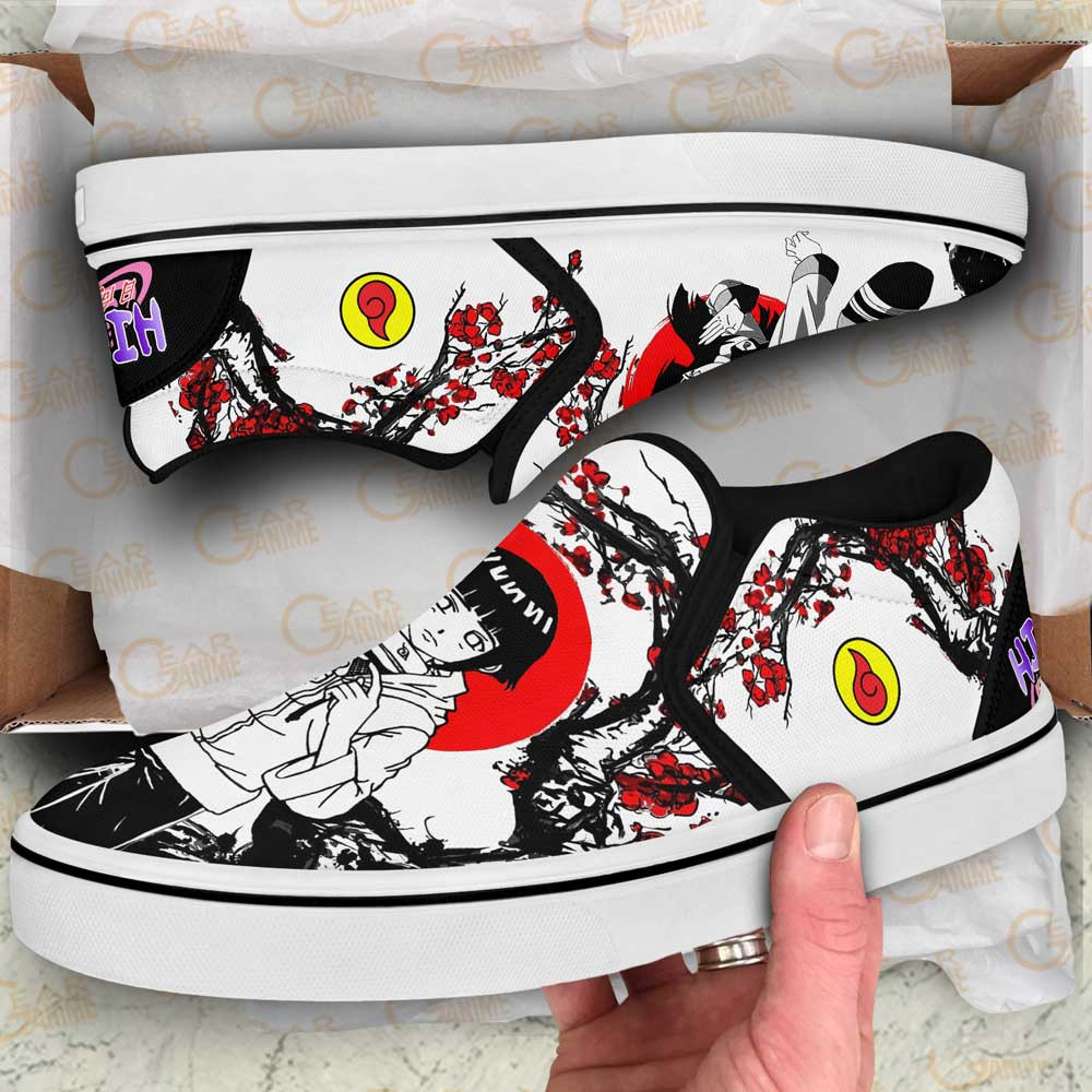 Hinata Hyuga Slip-On Shoes Canvas Custom Japan Blossom Anime Shoes
