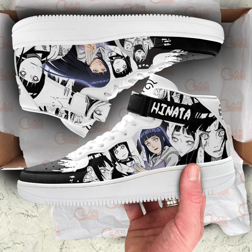 Hinata Hyuga Sneakers Air Mid Custom Anime Shoes Mix Manga