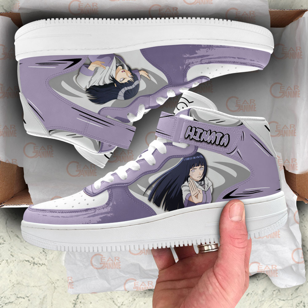 Hinata Hyuga Sneakers Air Mid Custom Anime Shoes