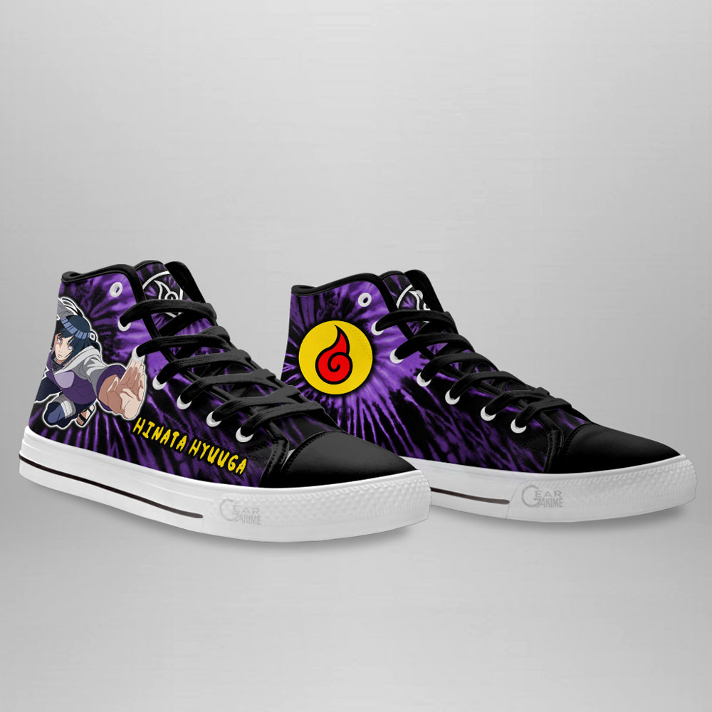 Hinata Hyuuga High Top Shoes Custom NRT Sneakers Tie Dye Style