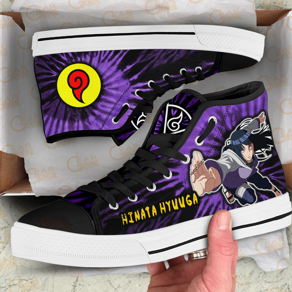 Hinata Hyuuga High Top Shoes Custom NRT Sneakers Tie Dye Style
