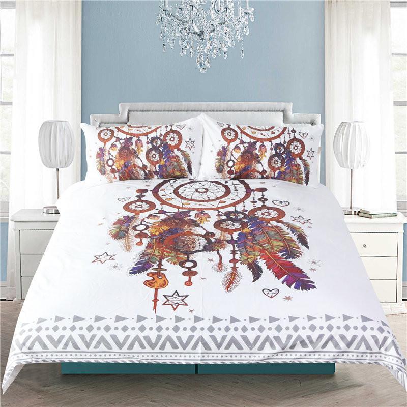 Hipster Watercolor Dreamcatcher 3D Customized Duvet Cover Bedding Set