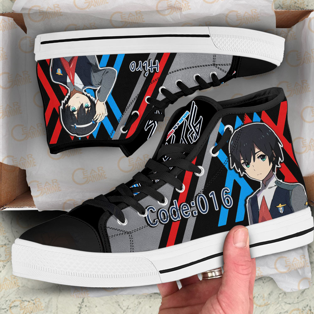 Hiro Code 016 High Top Shoes Custom Darling In The Franxx Sneakers