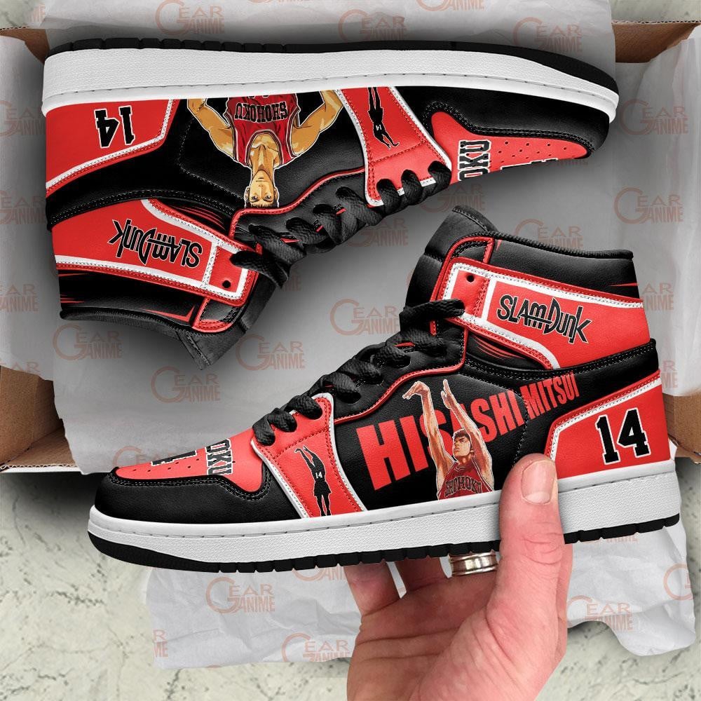 Hisashi Mitsui JD1s Sneakers Anime Slam Dunk Shoes, Air Jordan Hightop