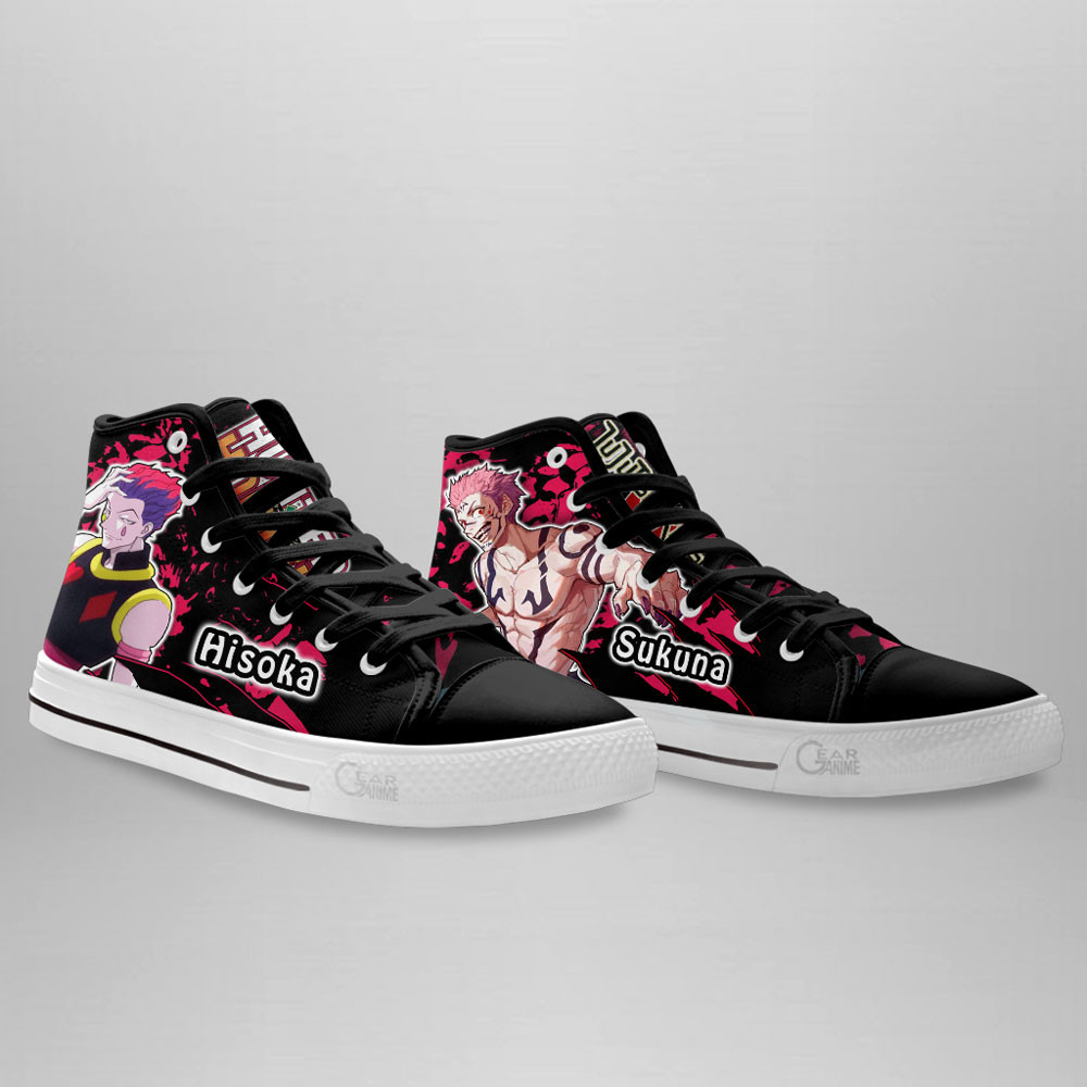 Hisoka and Sukuna High Top Shoes Anime Sneakers
