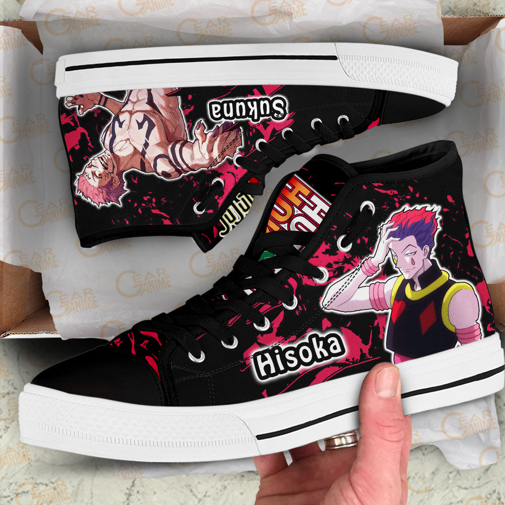 Hisoka and Sukuna High Top Shoes Anime Sneakers