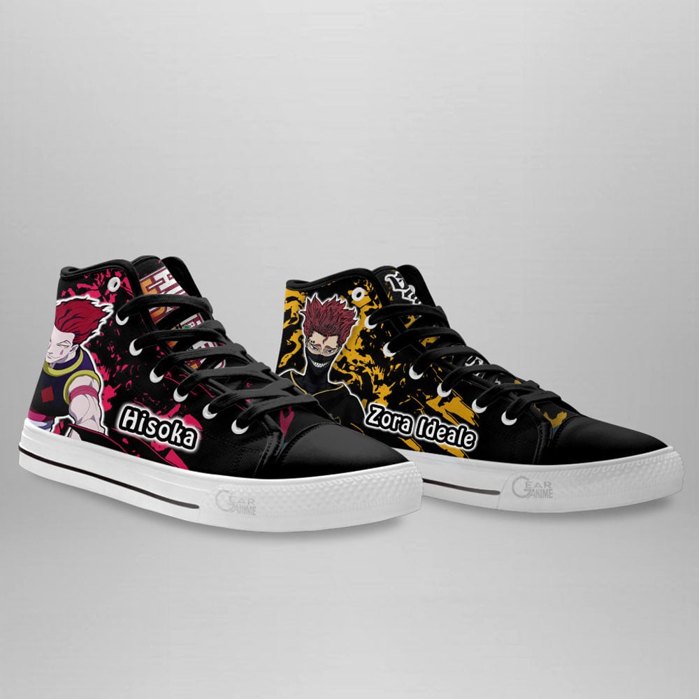 Hisoka and Zora Ideale High Top Shoes Custom Anime Sneakers