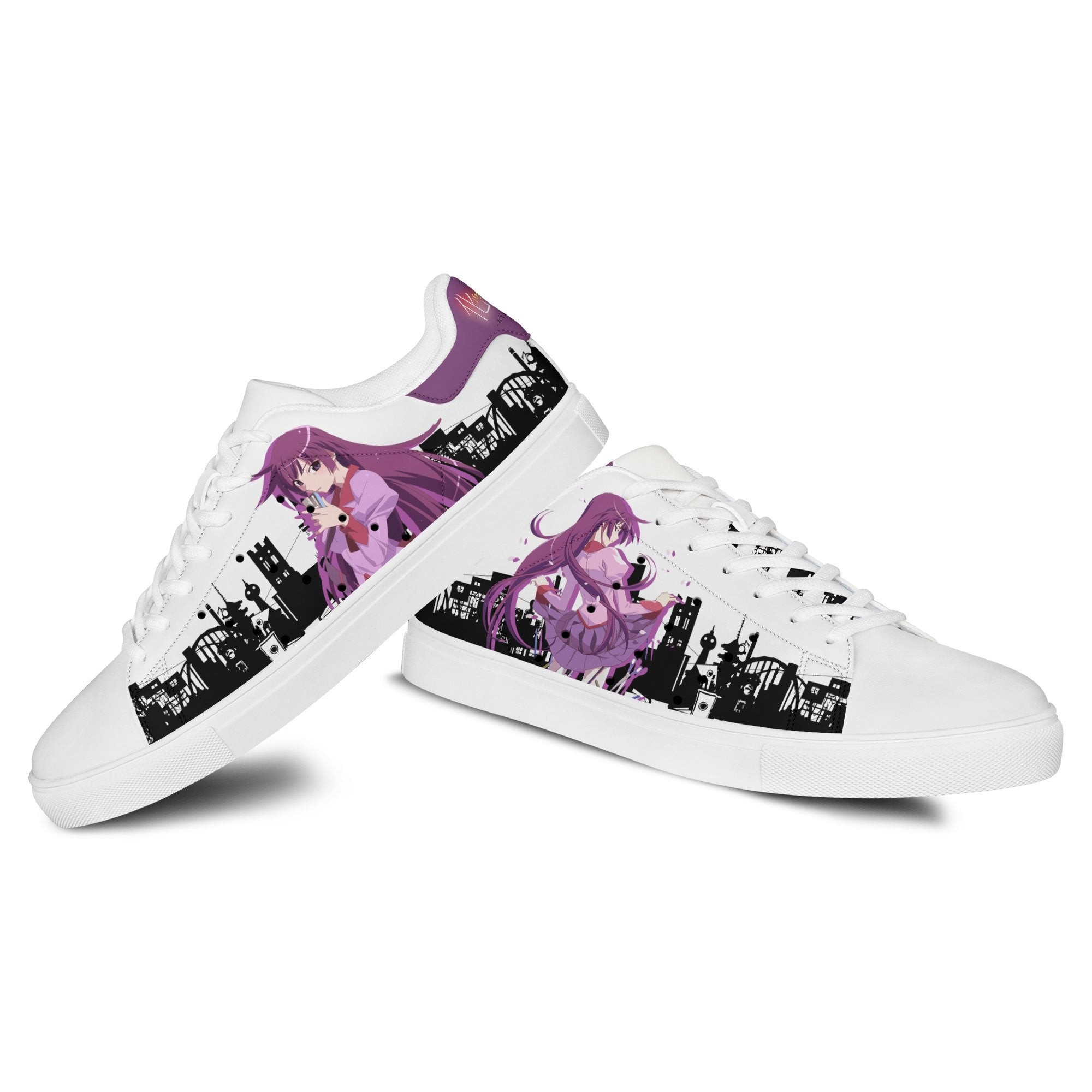 Hitagi Senjougahara Skate Sneakers Custom Anime Bakemonogatari Shoes