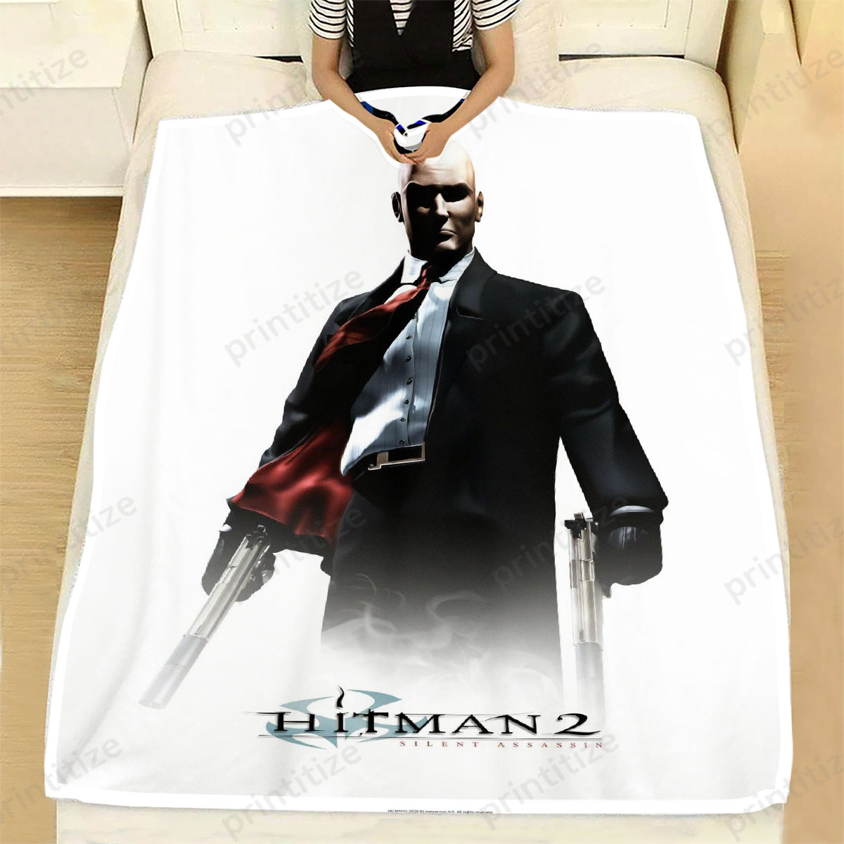 Hitman 2 Silent Assassin Fleece Blanket