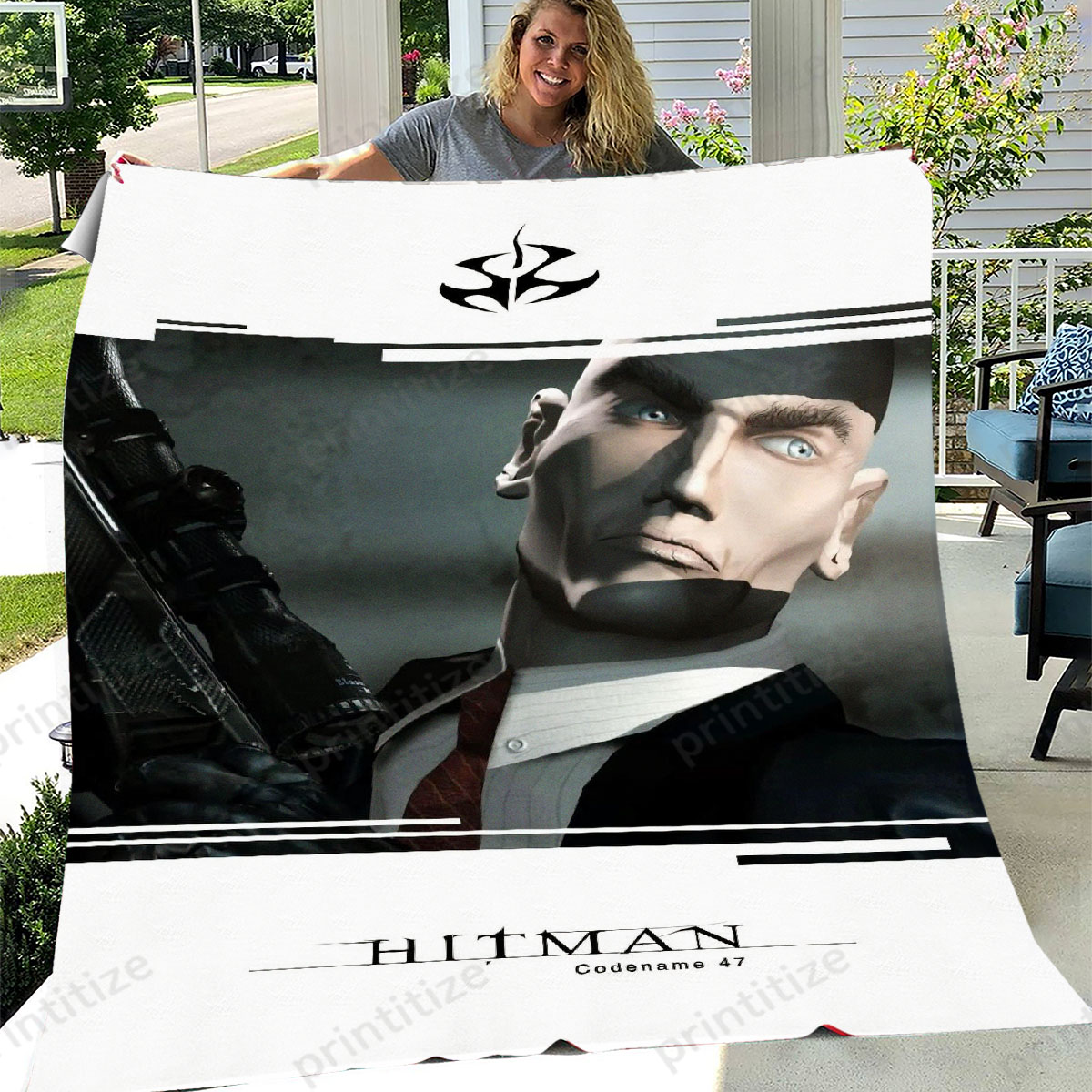 Hitman Codename 47 Fleece Blanket