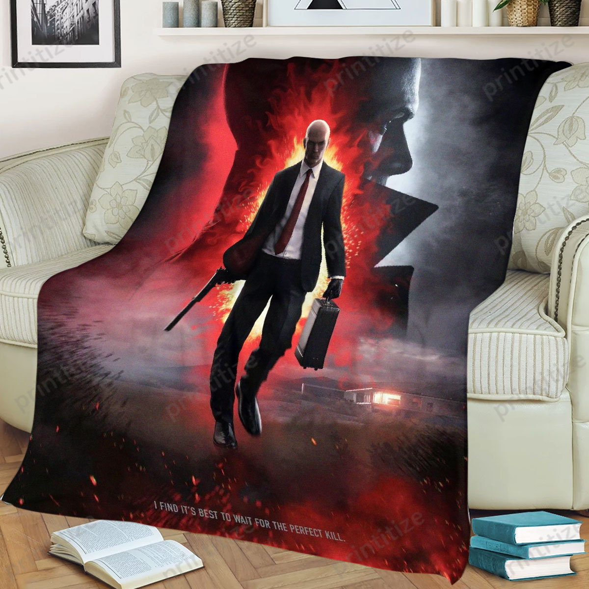 Hitman Main Character Fleece Blanket