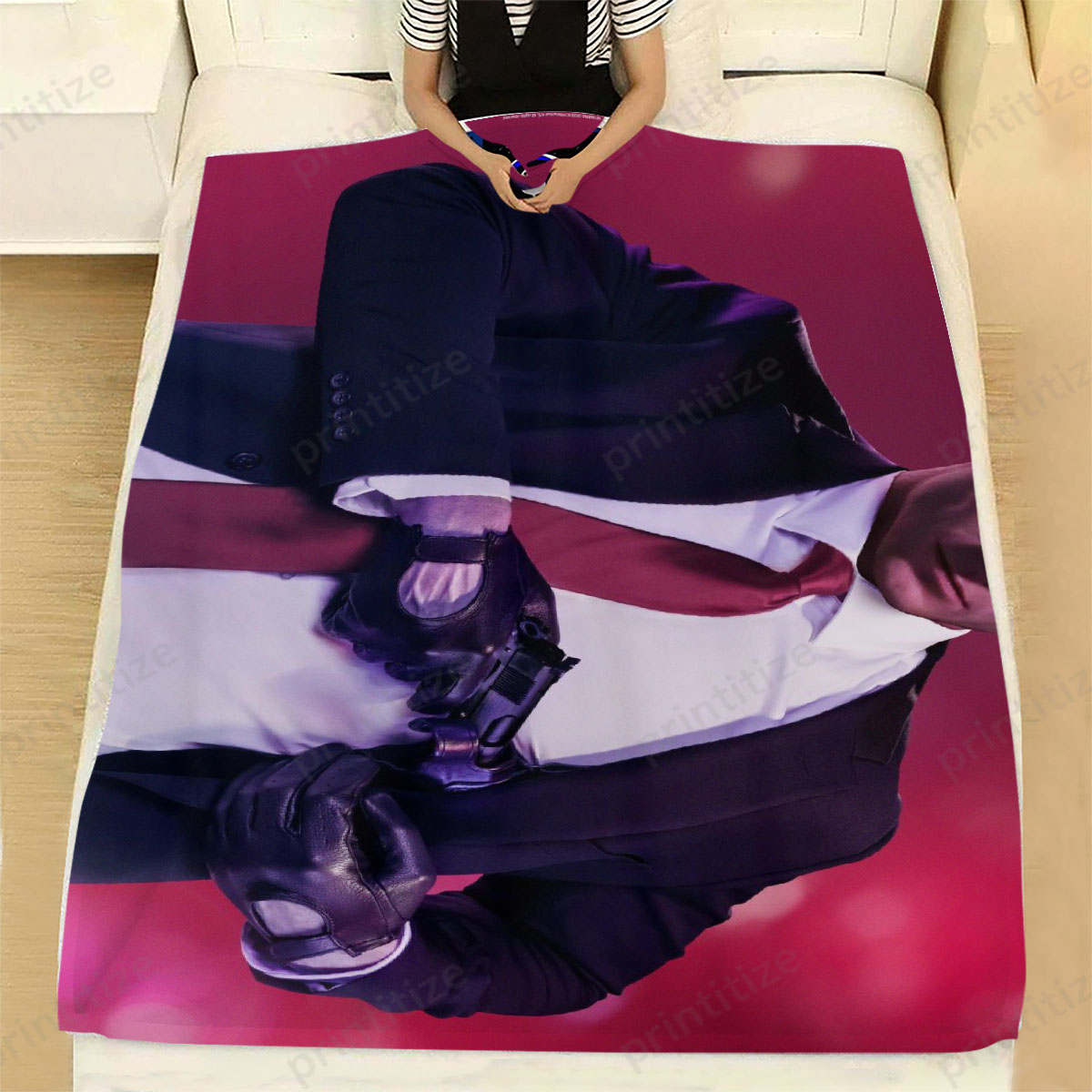 Hitman Mission Complete Fleece Blanket