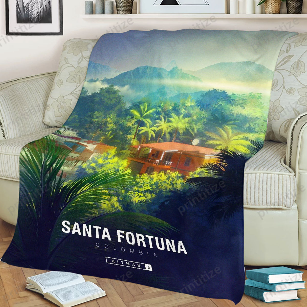 Hitman Santa Fotuna Fleece Blanket