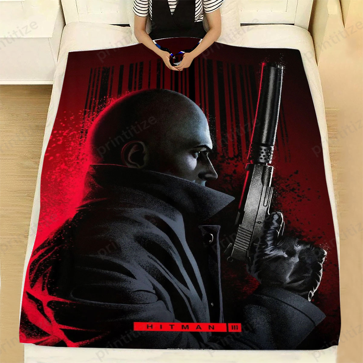 Hitman Splatter Fleece Blanket