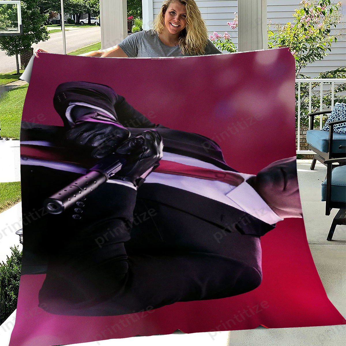 Hitman Take Aim Fleece Blanket