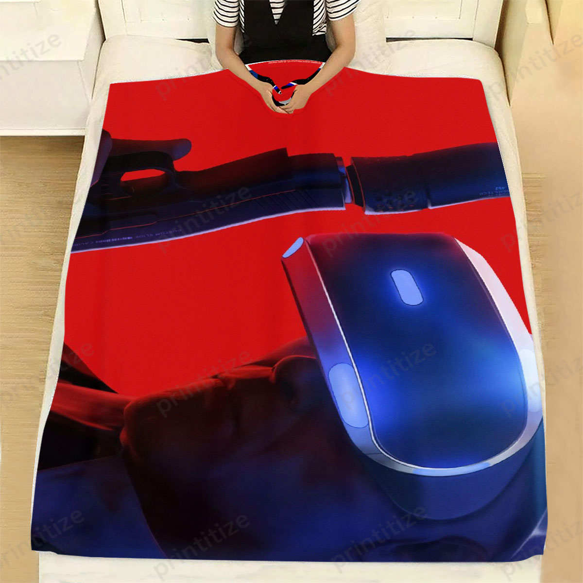 Hitman Through The Eyes Fleece Blanket
