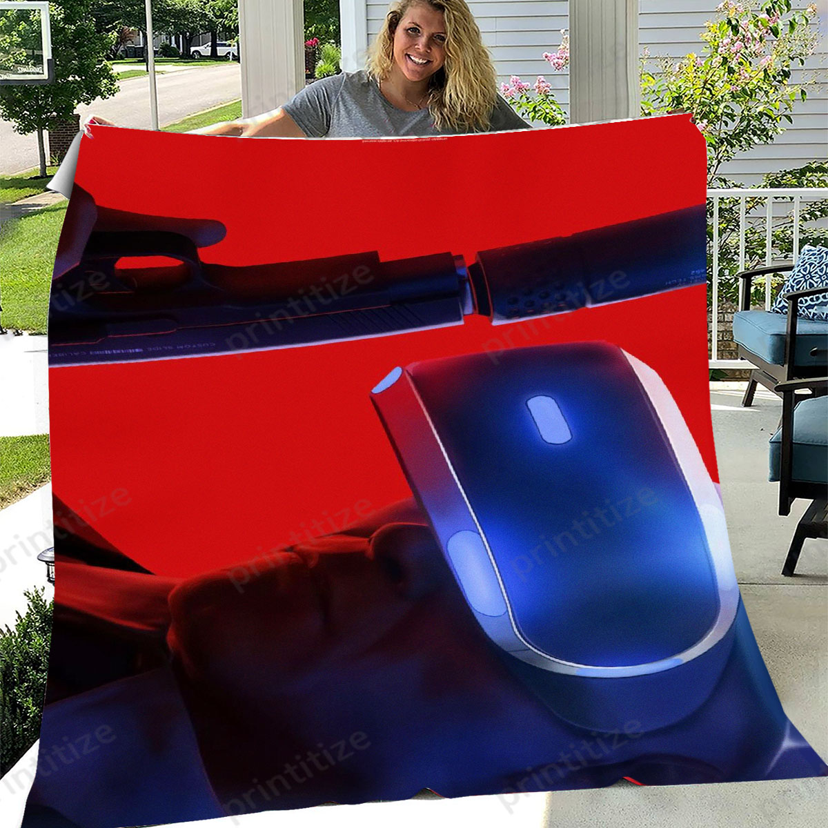 Hitman Through The Eyes Fleece Blanket