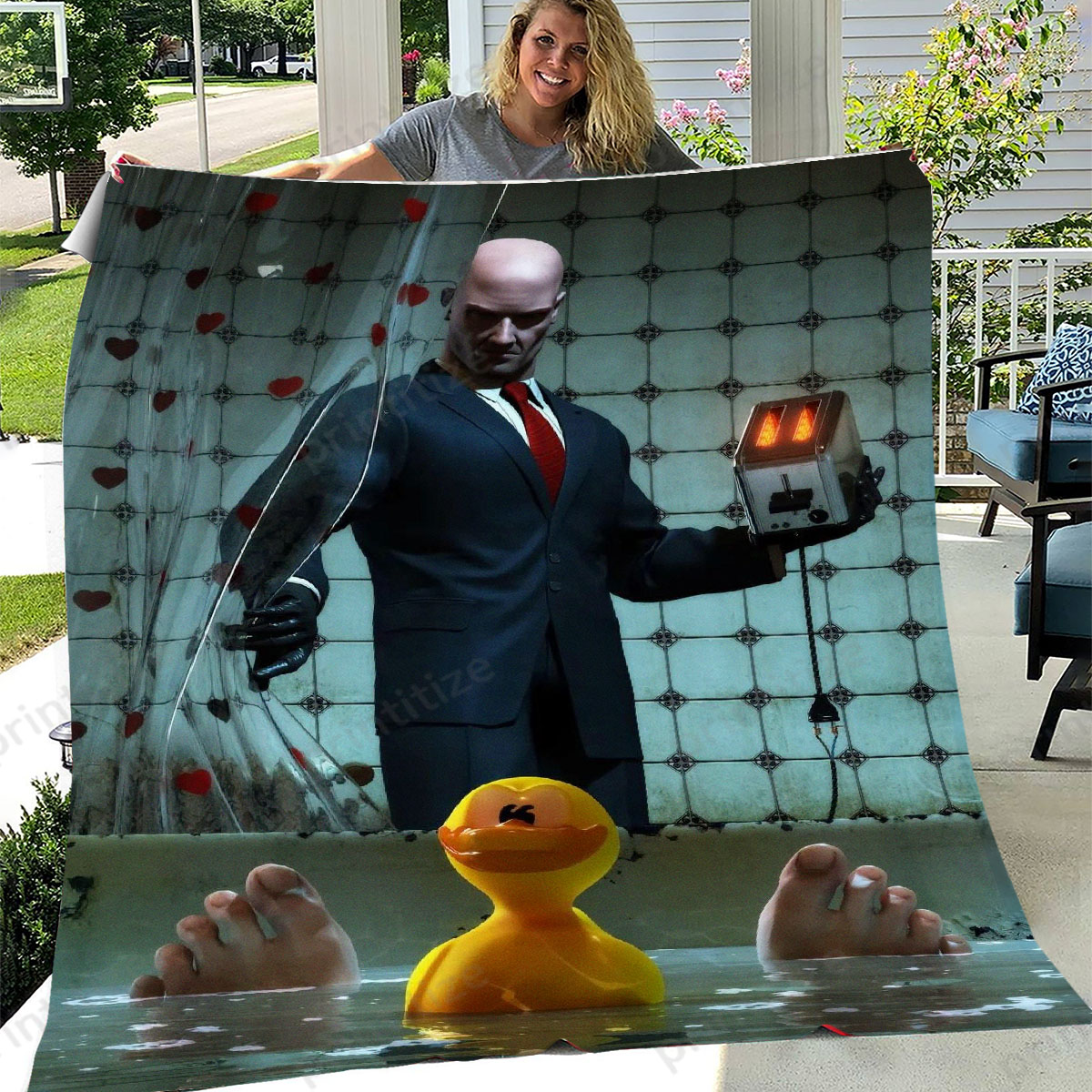 Hitman Toaster Surprise Fleece Blanket