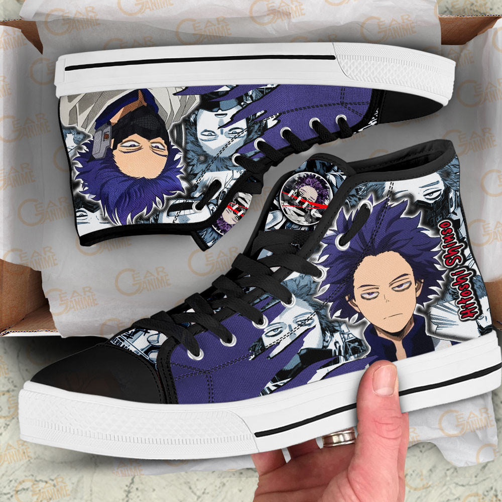 Hitoshi Shinso High Top Shoes Custom My Hero Academia Anime Sneakers