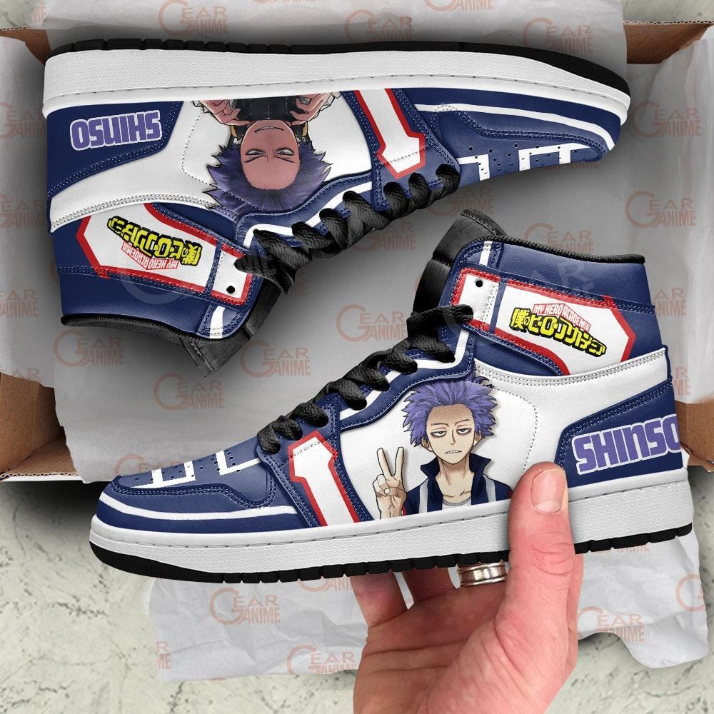 Hitoshi Shinso JD1s Sneakers My Hero Academia Anime Shoes, Air Jordan Hightop