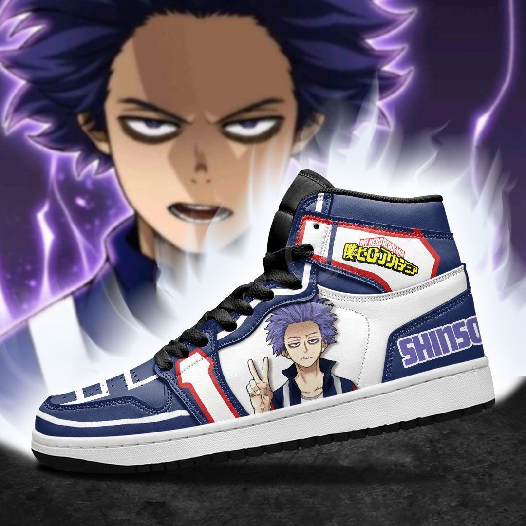 Hitoshi Shinso My Hero Academia anime 1 High Top Air Jordan Sneaker, Air Jordan Hightop