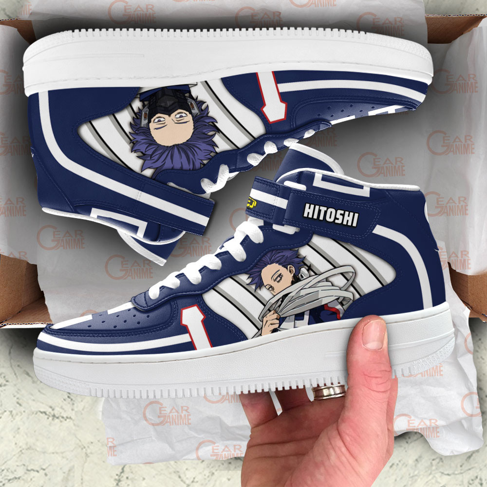 Hitoshi Shinso Sneakers Air Mid Custom My Hero Academia Anime Shoes