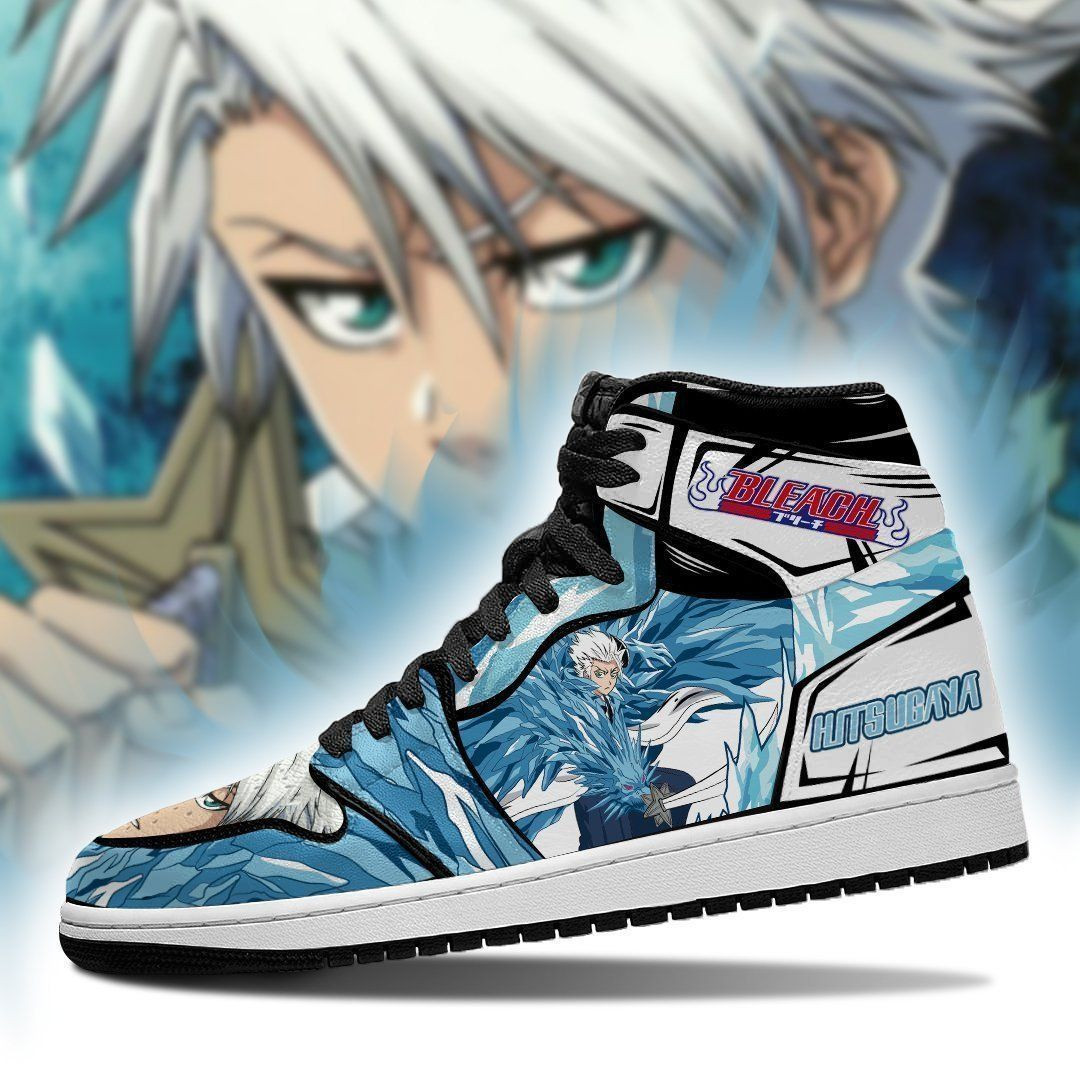 Hitsugaya Bleach Anime 1 High Top Air Jordan Sneaker, Air Jordan Hightop