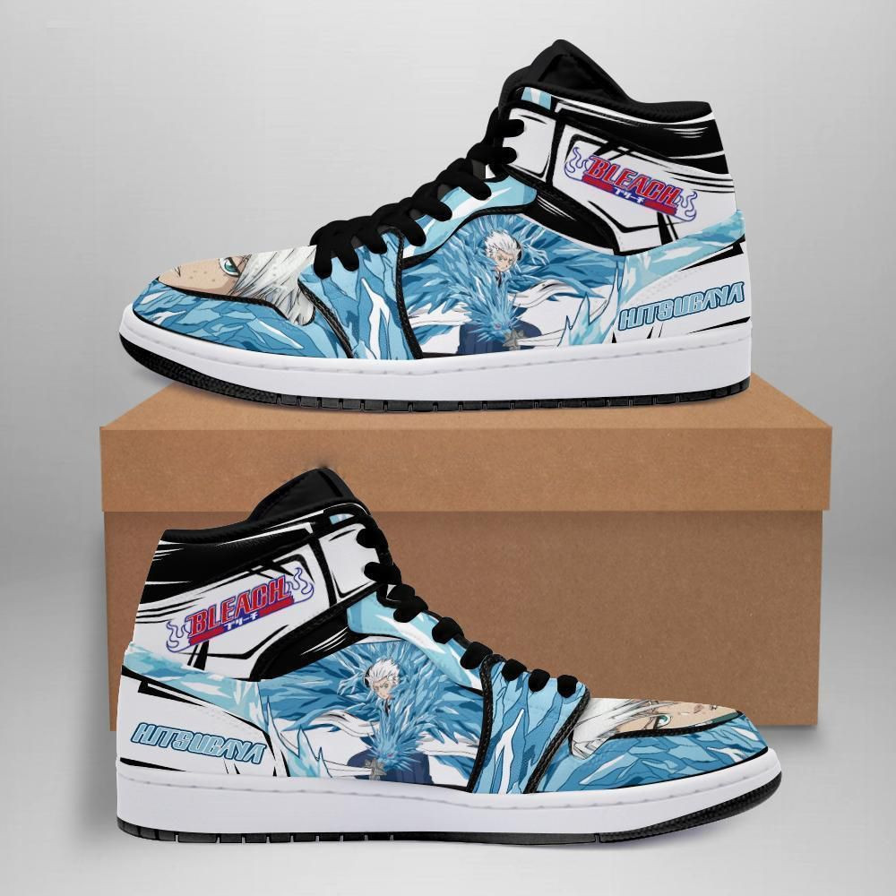 Hitsugaya Bleach Anime 1 High Top Air Jordan Sneaker, Air Jordan Hightop