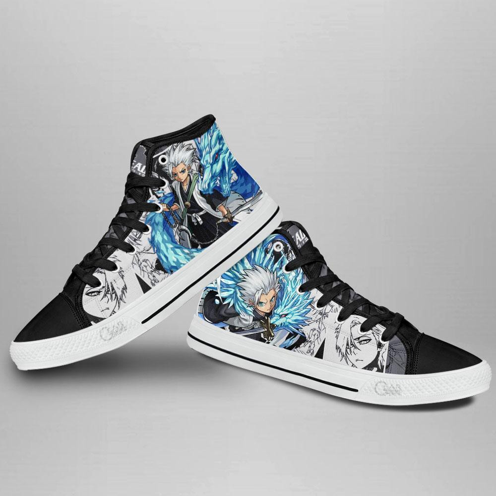 Hitsugaya Toushirou High Top Shoes Custom Bleach Anime Sneakers