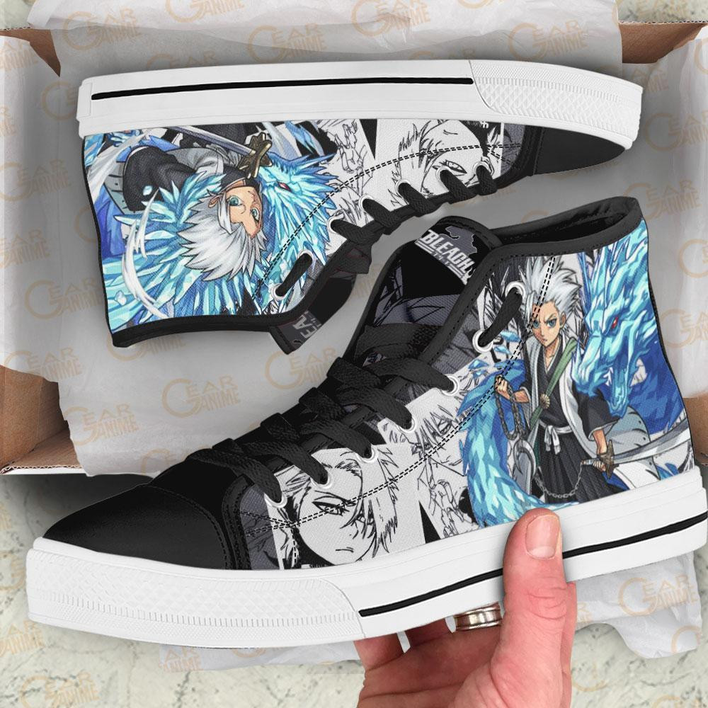 Hitsugaya Toushirou High Top Shoes Custom Bleach Anime Sneakers