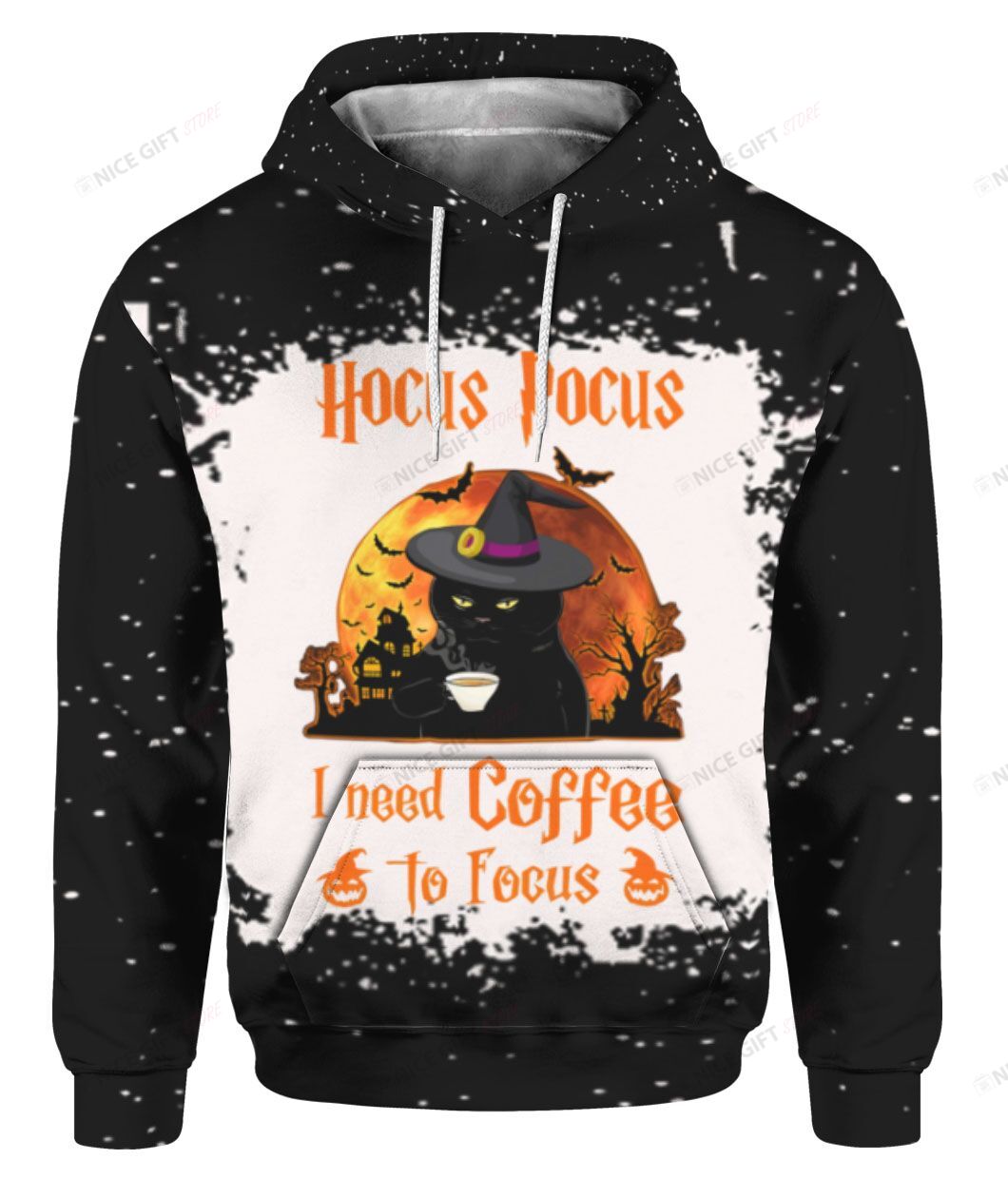 Hocus Pocus I Need Coffee To Focus 3D Hoodie Gift For Fans