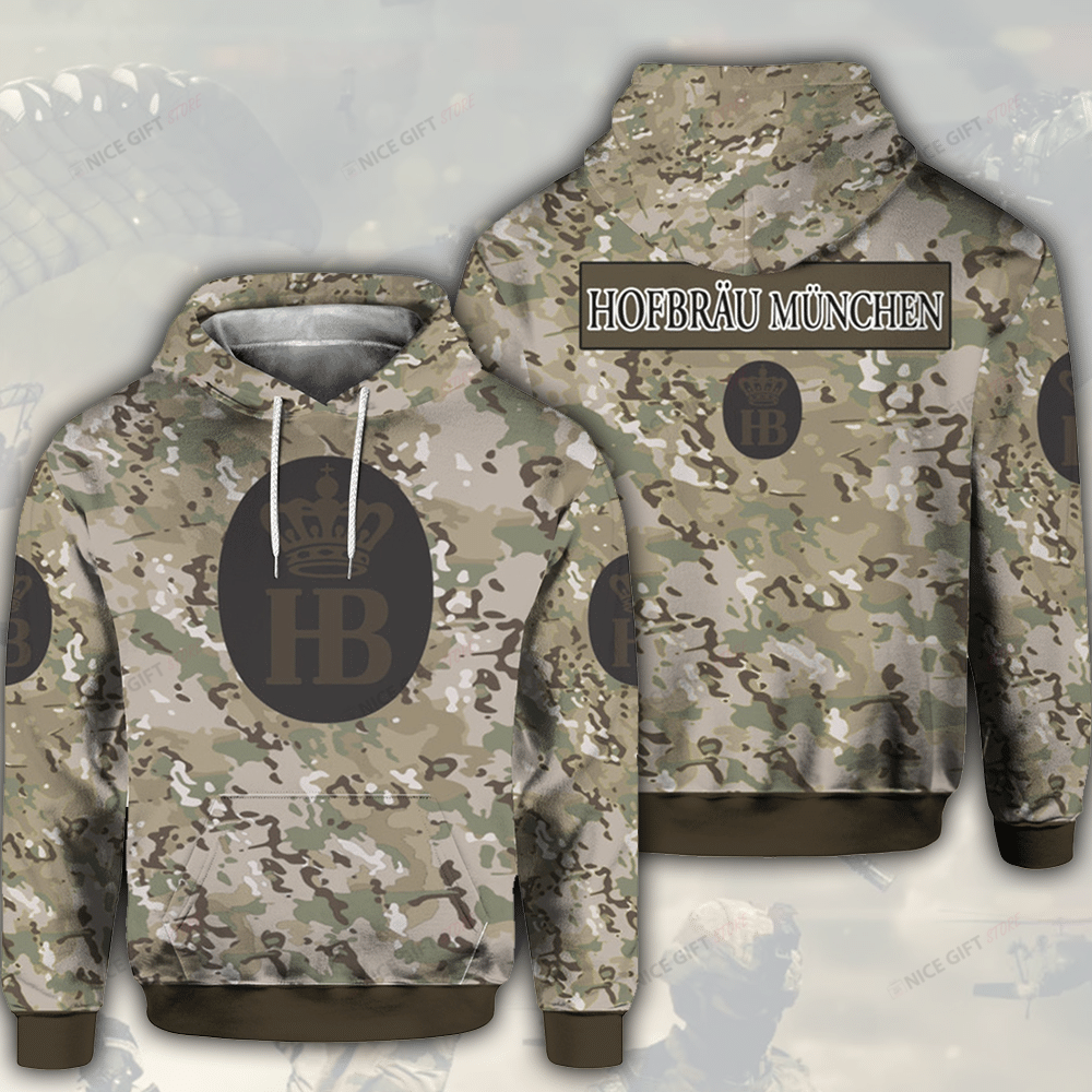 Hofbrau Munchen Camouflage 3D Hoodie Gift For Fans