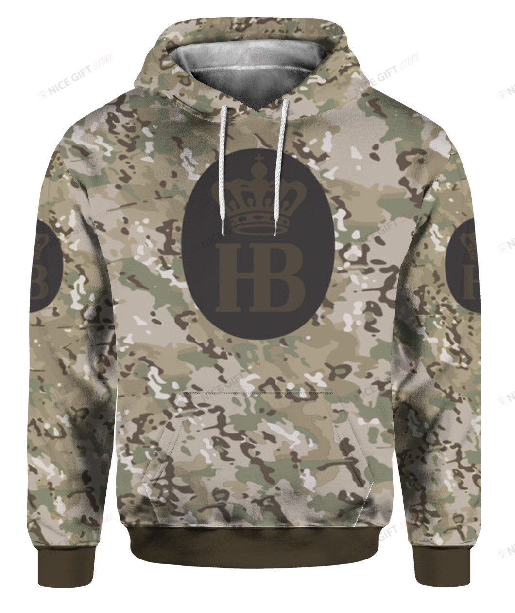 Hofbrau Munchen Camouflage 3D Hoodie Gift For Fans