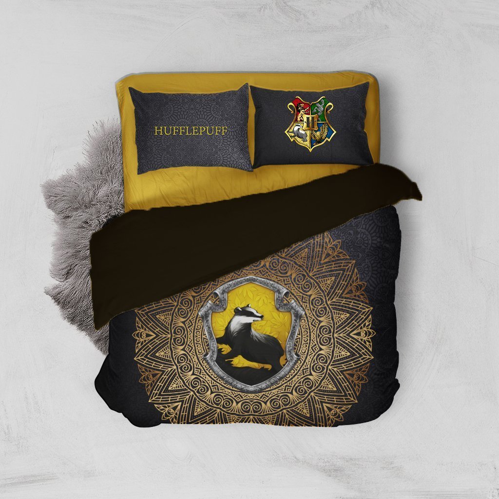 Hogwart House Hufflepuff Harry Potter 3D Customized Duvet Cover Bedding Set