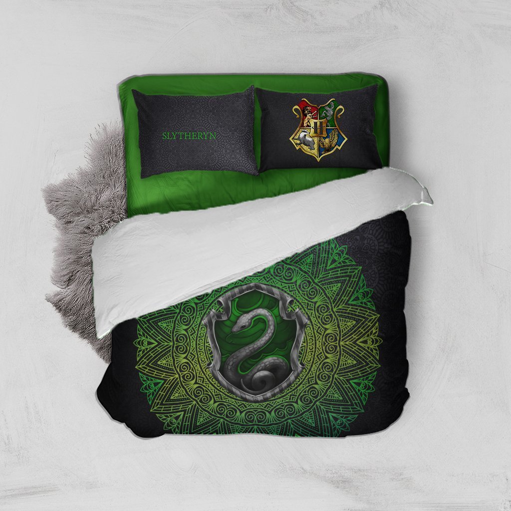 Hogwart House Lytherin Harry Potter 3D Customized Duvet Cover Bedding Set
